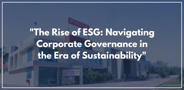 "The Rise of ESG: Navigating Corporate Governance in the Era of Sustainability"