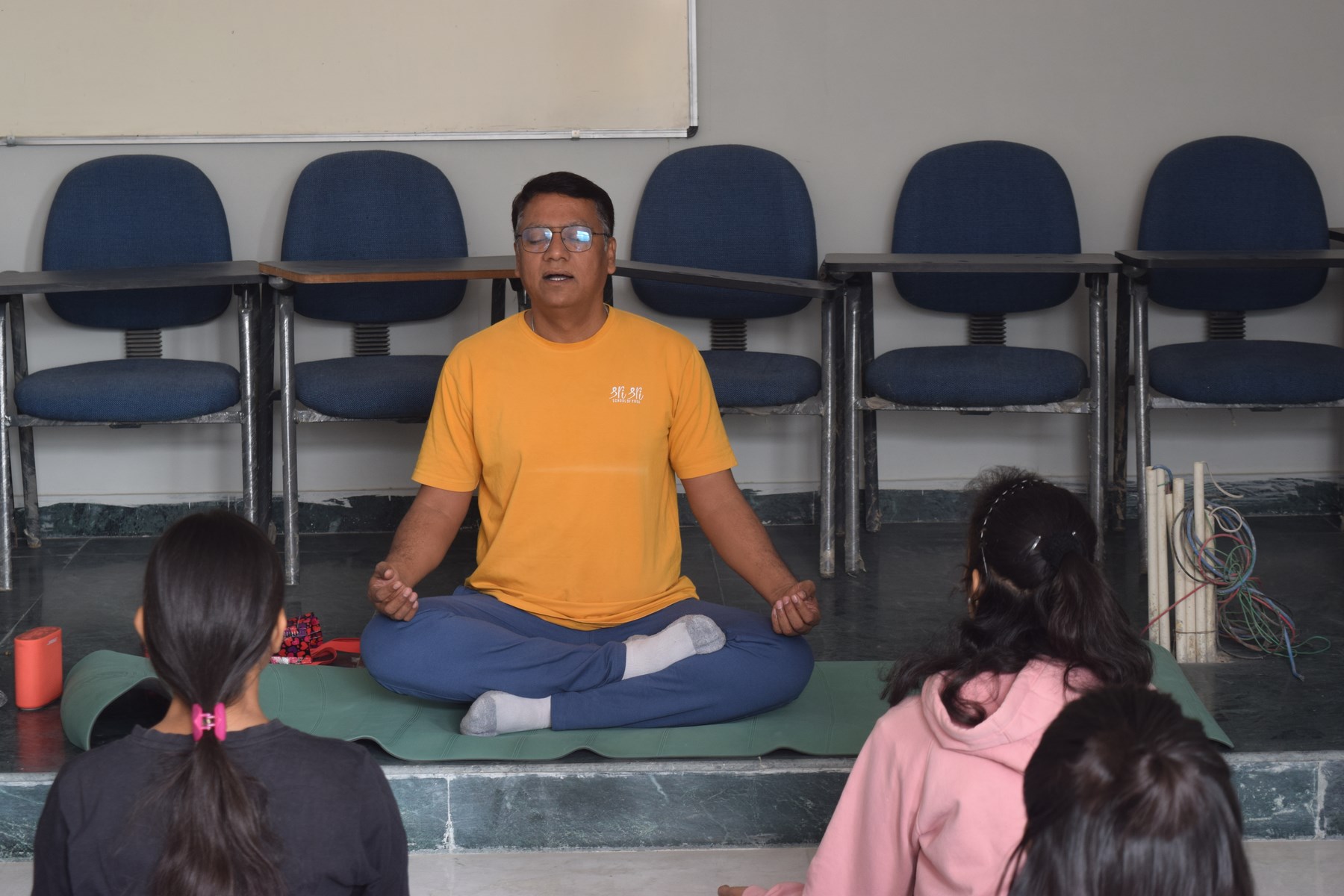 Fitness Mantra a meditation session was held at Poddar Business School