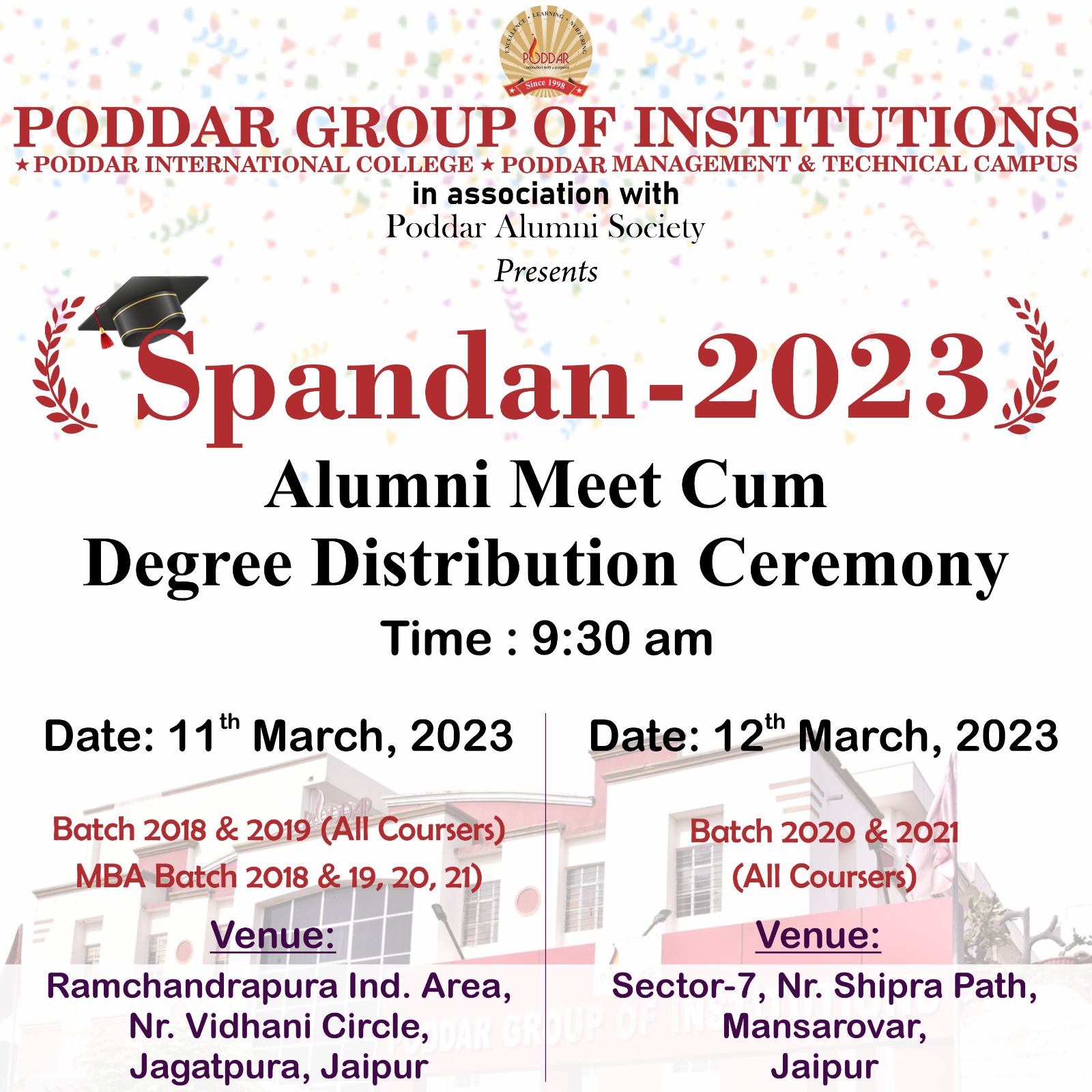 “Alumni meet cum Degree Distribution Ceremony”