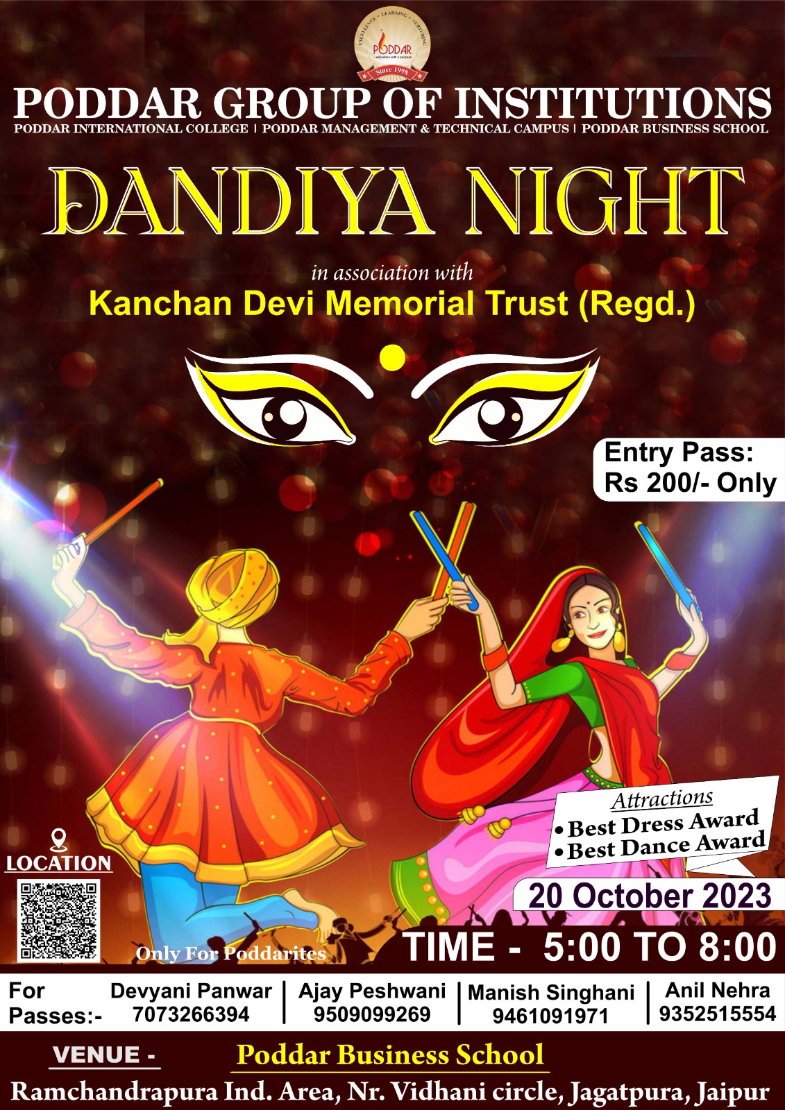 Get ready to groove and twirl at the happening event of the year—Dandiya Night!