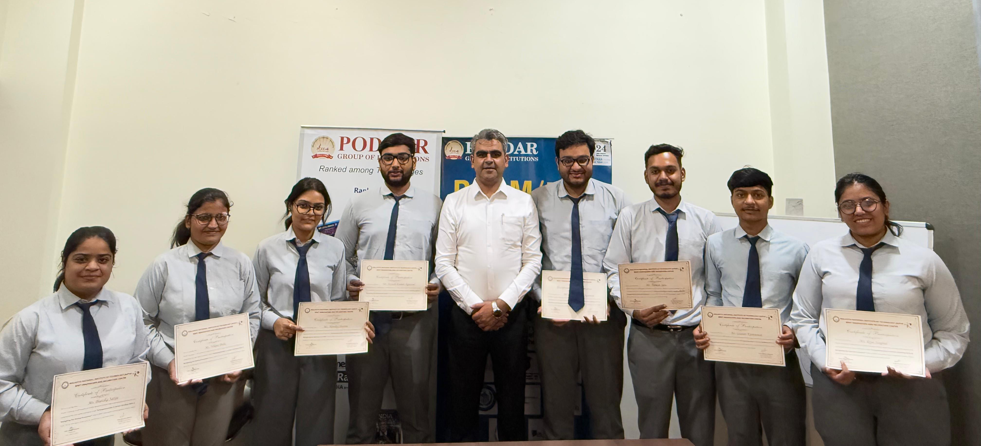 PGDM students successfully completed a week-long workshop