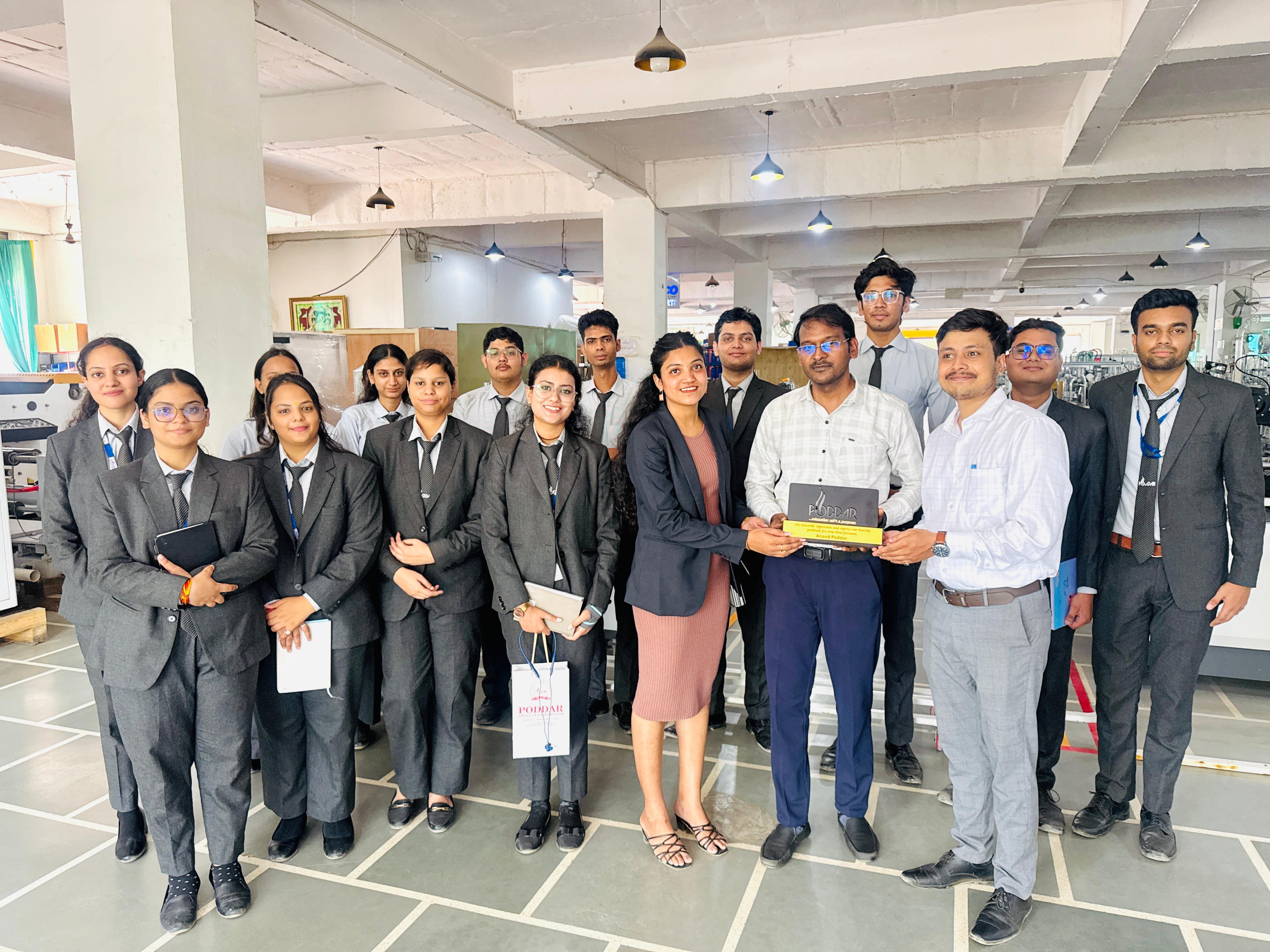 An industrial visit for Commerce & Management Students